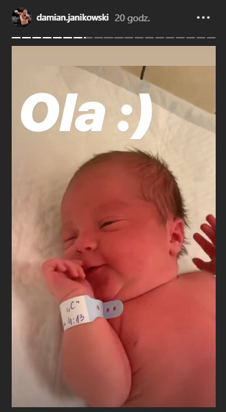 Damian Janikowski pokazał nowo narodzoną córeczkę