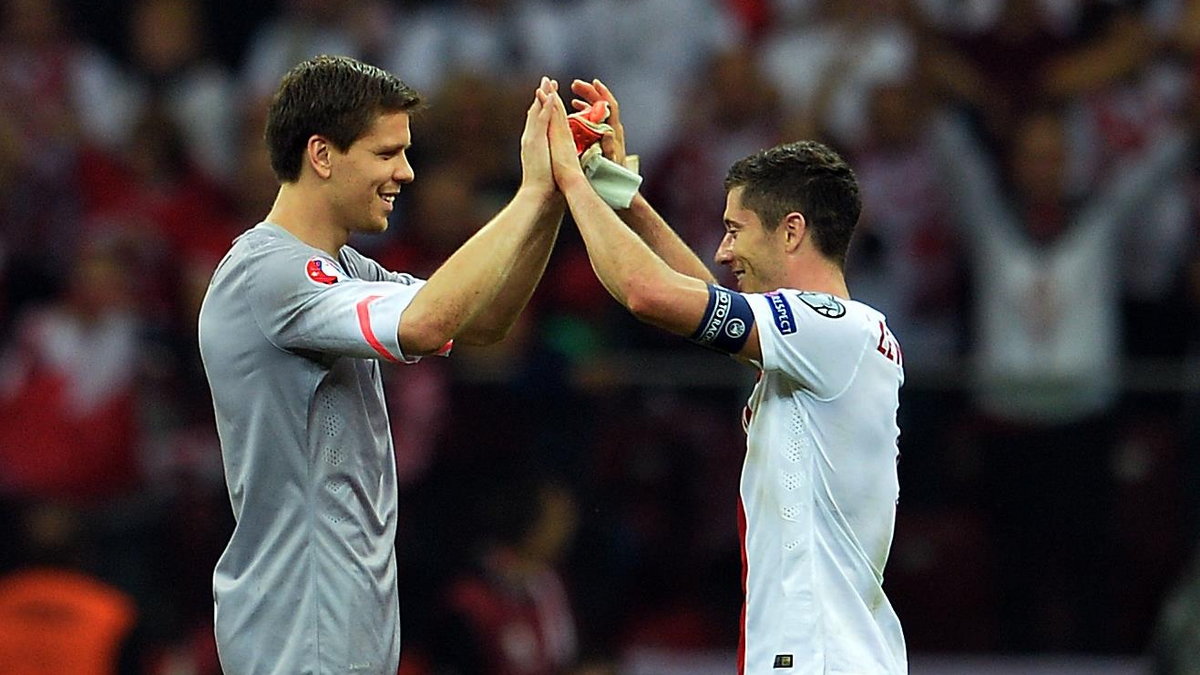 Wojciech Szczęsny i Robert Lewandowski