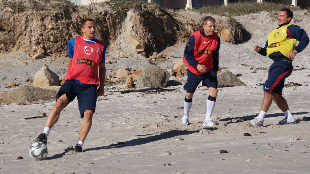 Kadra Reprezentacja Beenhakker Plaża Trening RPA