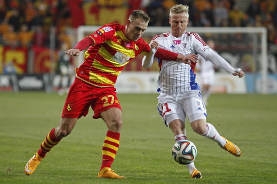 PIŁKA NOŻNA LIGA POLSKA JAGIELLONIA GÓRNIK (Mateusz Piątkowski Mariusz Magiera)