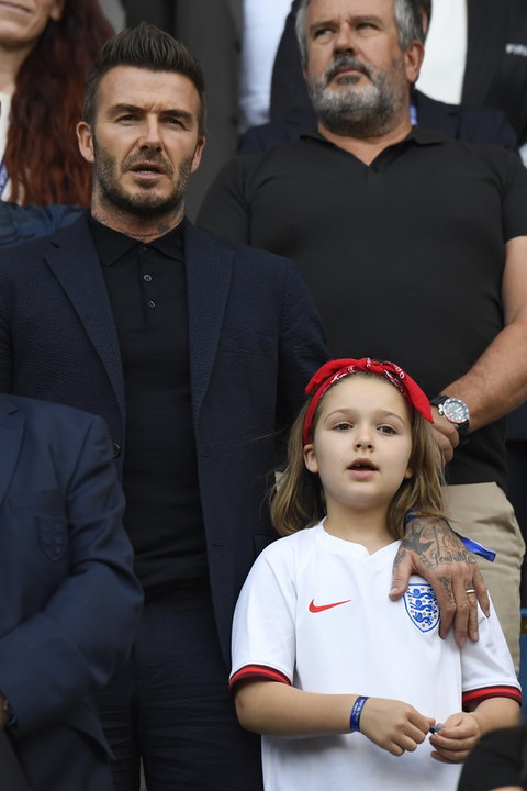 David Beckham z córką Harper