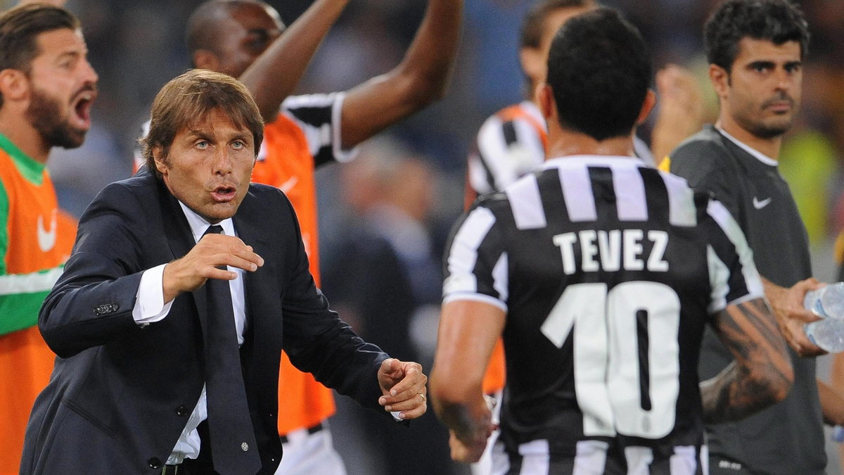 Antonio Conte (L) i Carlos Tevez (P)