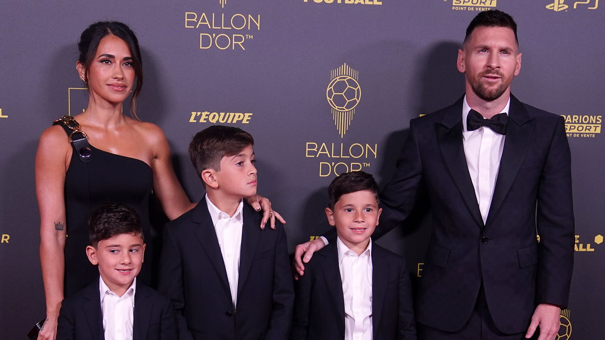 Lionel Messi z żoną i synami