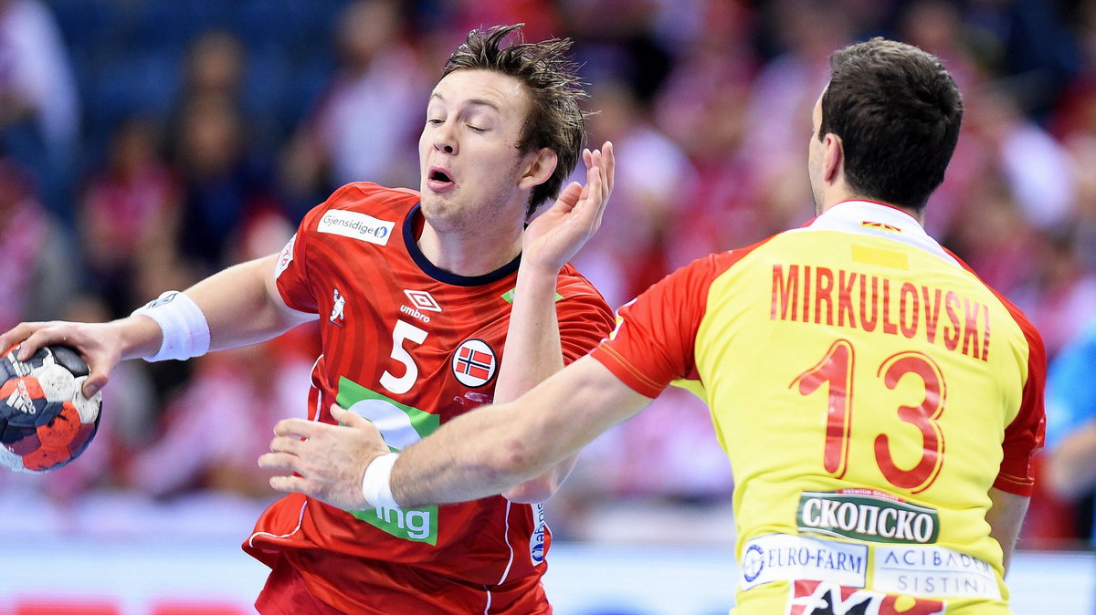 25.01.2016 EHF EURO 2016 - MACEDONIA - NORWEGIA - PILKA RECZNA