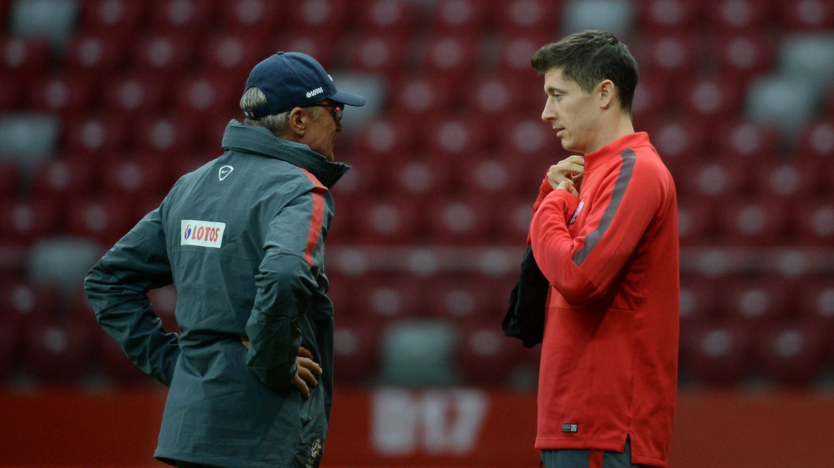 Adam Nawałka i Robert Lewandowski