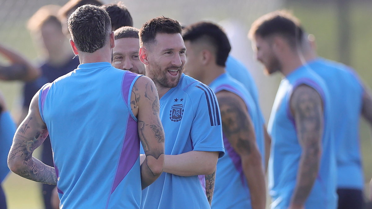 Leo Messi na treningu reprezentacji Argentyny