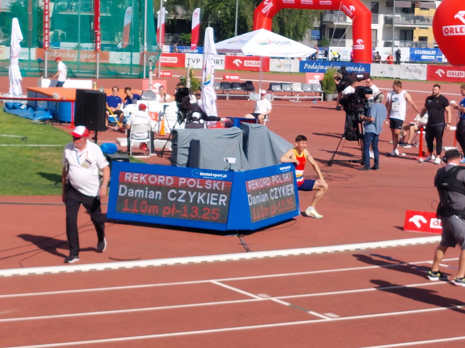 Damian Czykier pobił w Suwałkach rekord Polski w biegu na 110 m ppł. w czasie mistrzostw Polski w lekkoatletyce