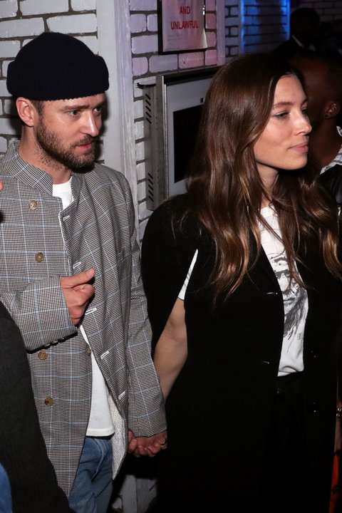 Justin Timberlake z żoną Jessicą Biel