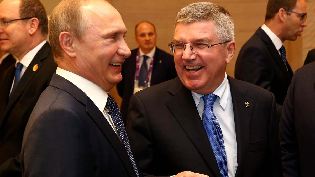 Władimir Putin i Thomas Bach