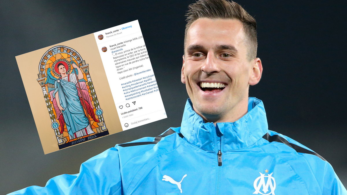 Arkadiusz Milik doczekał się swojego muralu na ulicach Marsylii (instagram.com/franck_conte)