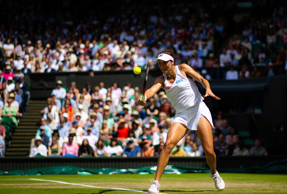 Tatjana Maria podczas półfinałowego meczu Wimbledonu z Ons Jabeur