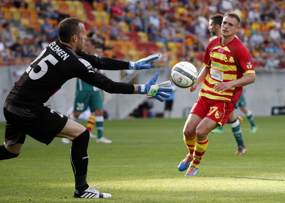 PIŁKA NOŻNA T-MOBILE EKSTRAKLASA JAGIELLONIA ŚLĄSK (Marian Kelemen Mateusz Piątkowski)