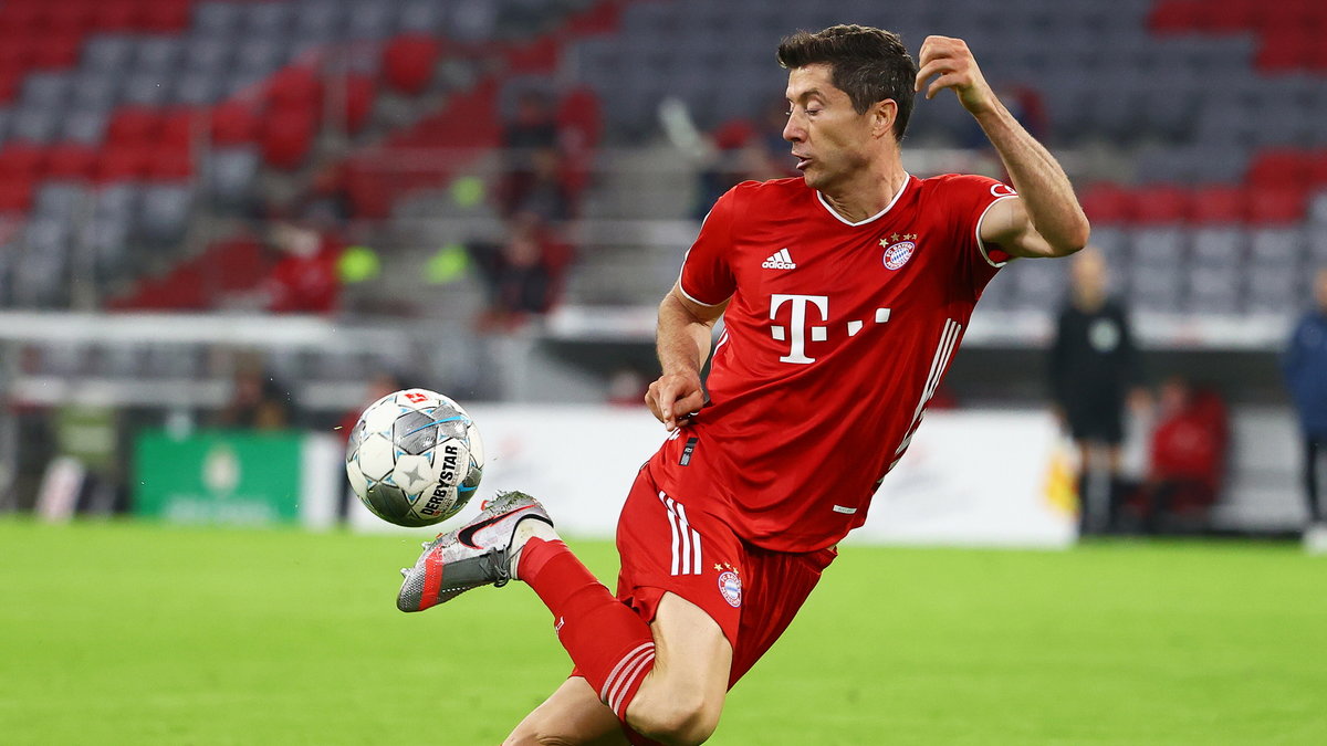 Robert Lewandowski w meczu z Eintrachtem Frankfurt