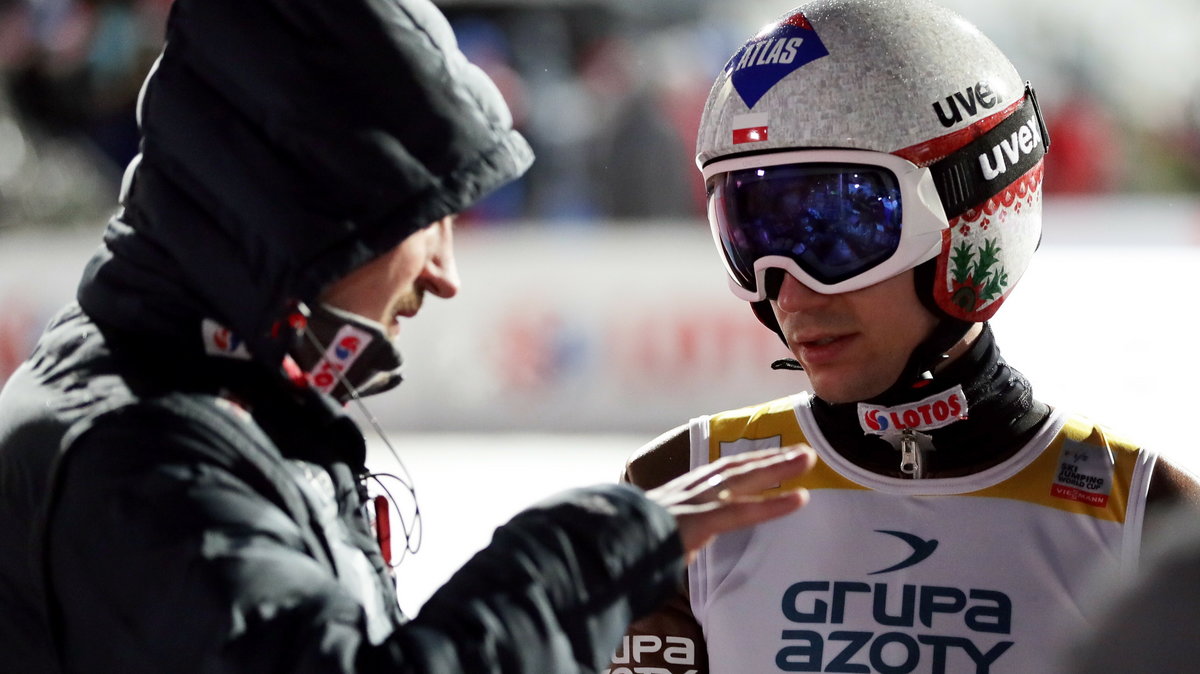 Dyrektor sportowy PZN Adam Małysz i Kamil Stoch