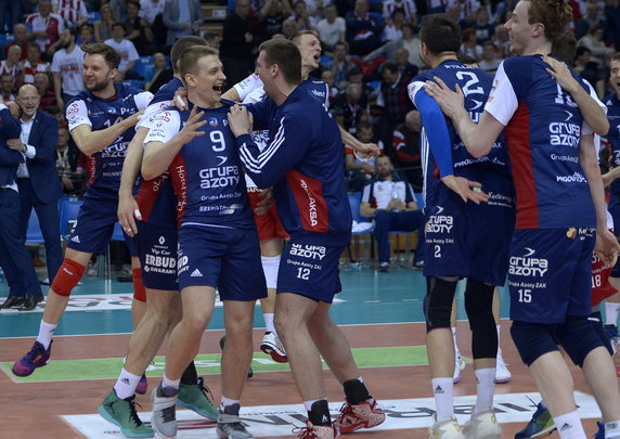 SIATKÓWKA LIGA POLSKA ASSECO RESOVIA ZAKSA KĘDZIERZYN  (radość Zaksy )