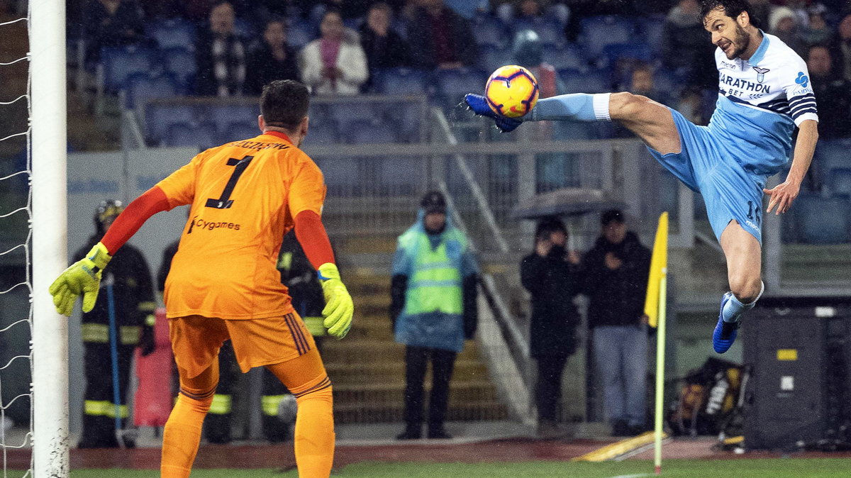 Wojciech Szczęsny w meczu z Lazio