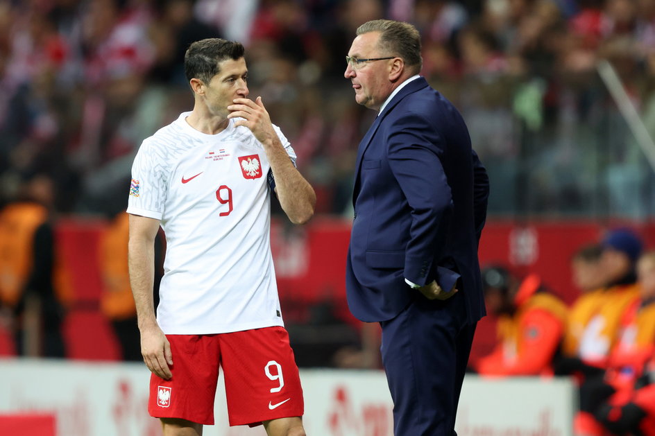 Robert Lewandowski i Czesław Michniewicz