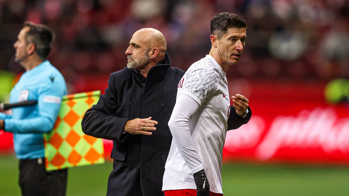 Michał Probierz i Robert Lewandowski