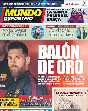 Okładka "Mundo Deportivo"