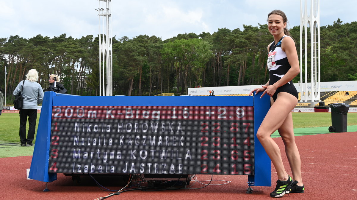Nikola Horowska była najszybsza zarówno na 100, jak i na 200 m, dzięki czemu otrzymała czerwony beret Haliny Konopackiej przyznawany najlepszej zawodniczce AMP.