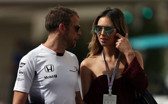 Jenson Button z narzeczoną Brittny Ward