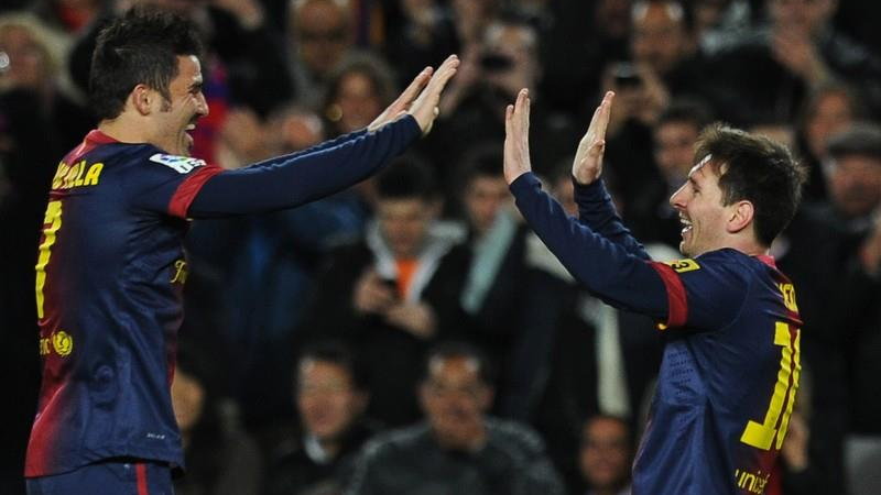 Leo Messi i David Villa - FC Barcelona