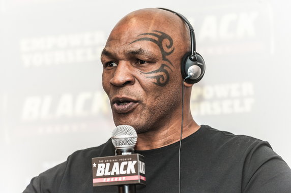 Mike Tyson podczas wizyty w Polsce