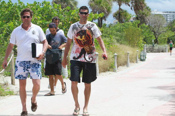 Michael Ballack na plaży w Miami