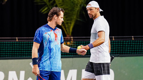 Wesley Koolhof (z lewej) i Łukasz Kubot (z prawej)