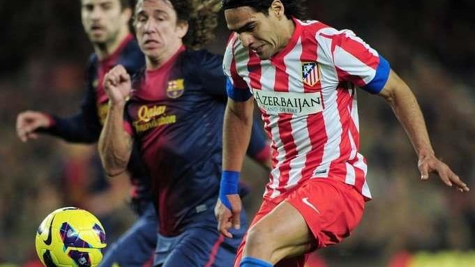 Carles Puyol i Radamel Falcao 