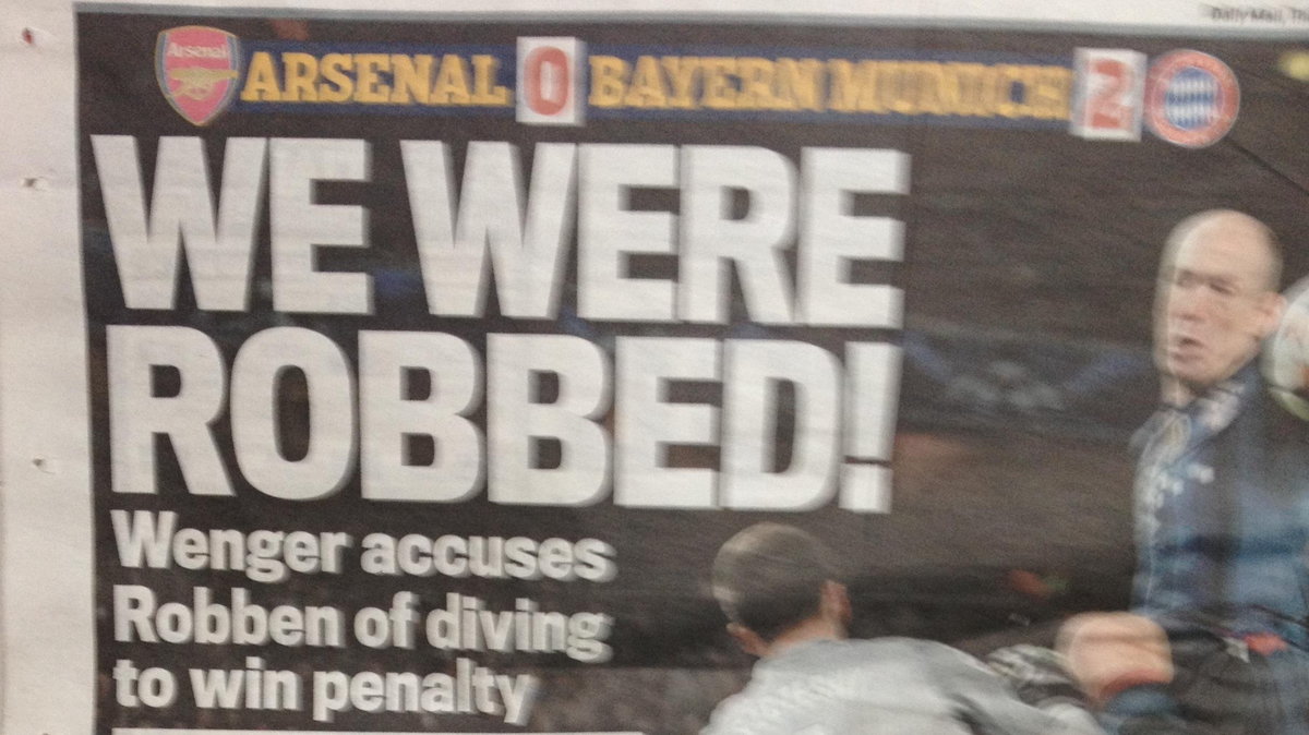 Gazety po meczu Arsenal - Bayern 