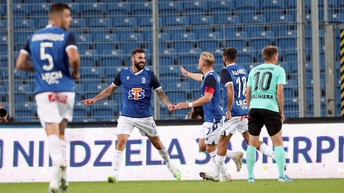 27.08.2020 LECH POZNAN - FK VALMIERA ELIMINACJE UEFA LIGA EUROPA PILKA NOZNA