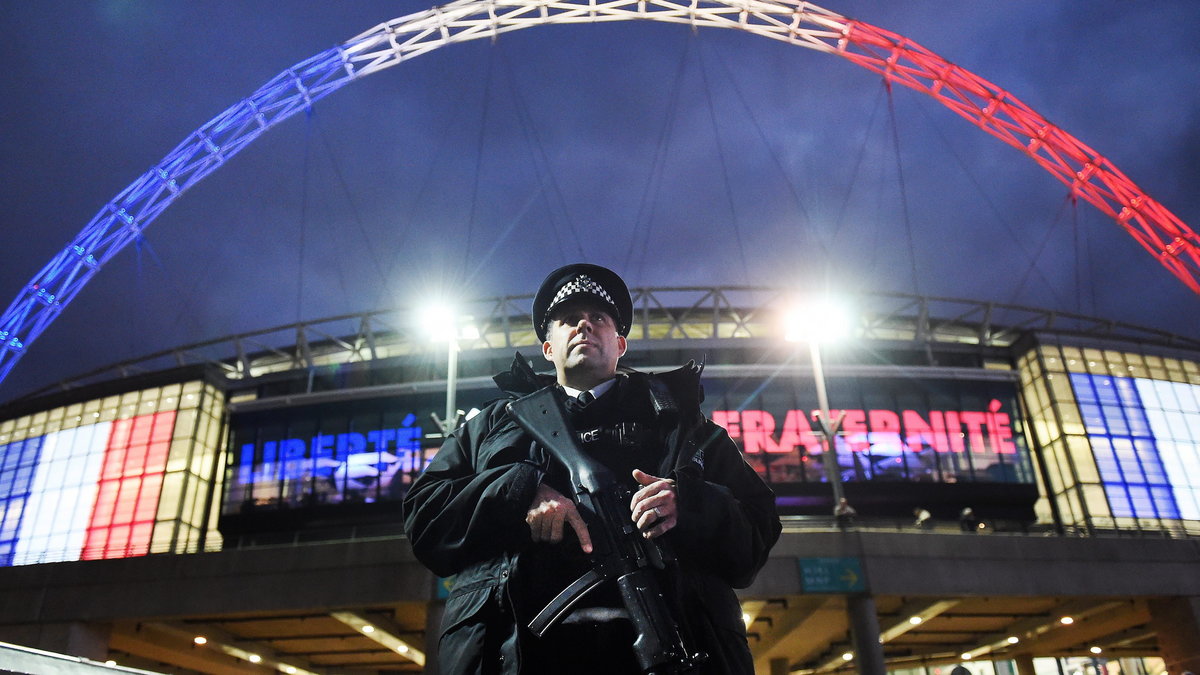 Wembley przed meczem Anglia - Francja