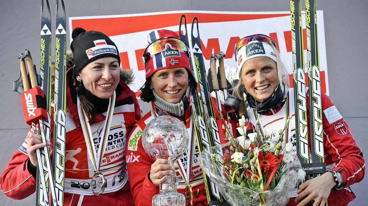 Justyna Kowalczyk. Marit Bjoergen i Therese Johaug