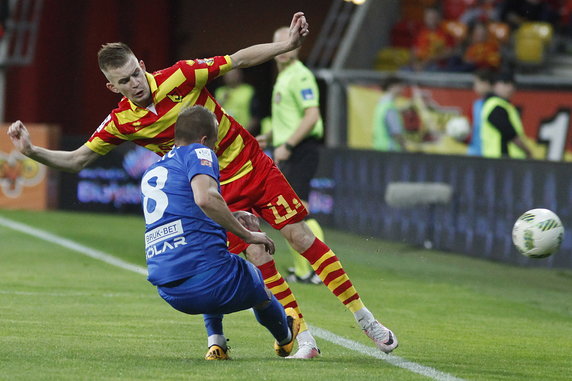 PIŁKA NOŻNA LIGA POLSKA JAGIELLONIA TERMALICA BRUK BET (Karol MAckiewicz Patryk Fryc)