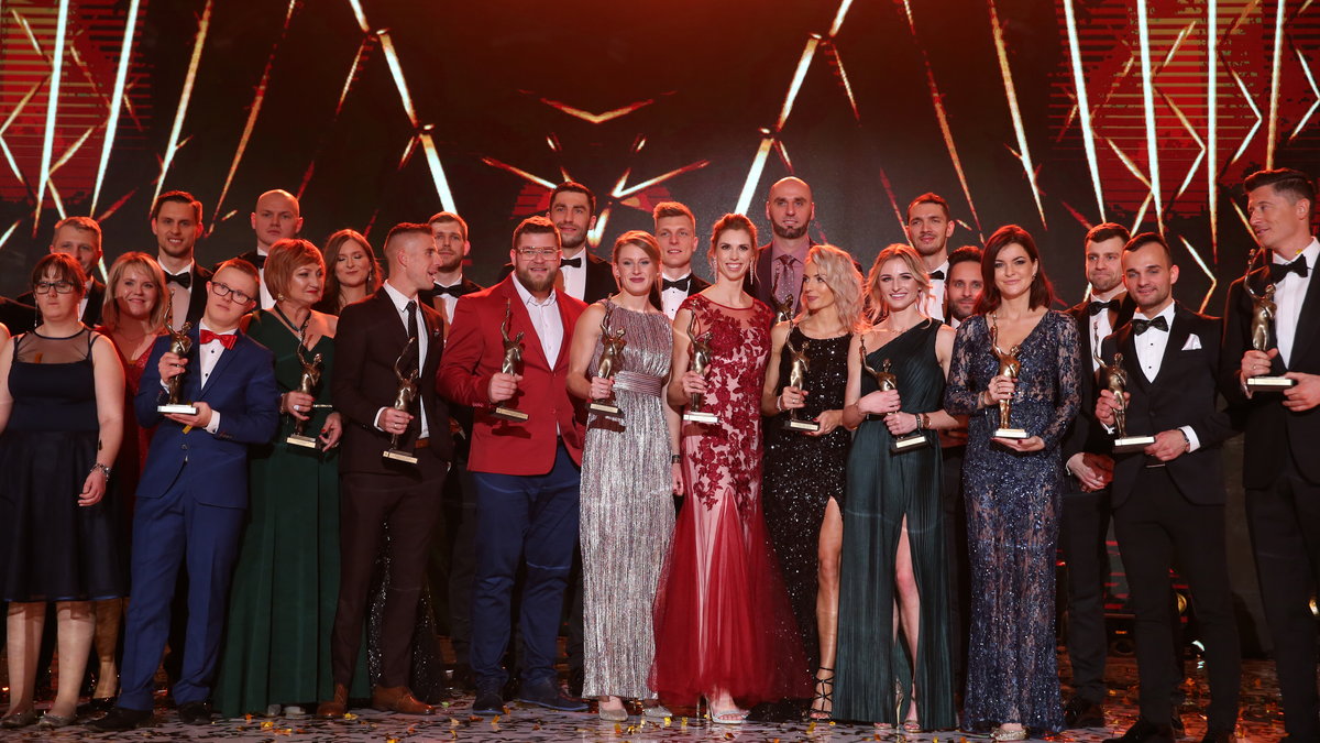 85. Plebiscyt „Przeglądu Sportowego” na Najlepszego Sportowca Polski 2019 Roku. Na scenie między innymi Jolanta Kumor i Paweł Fajdek