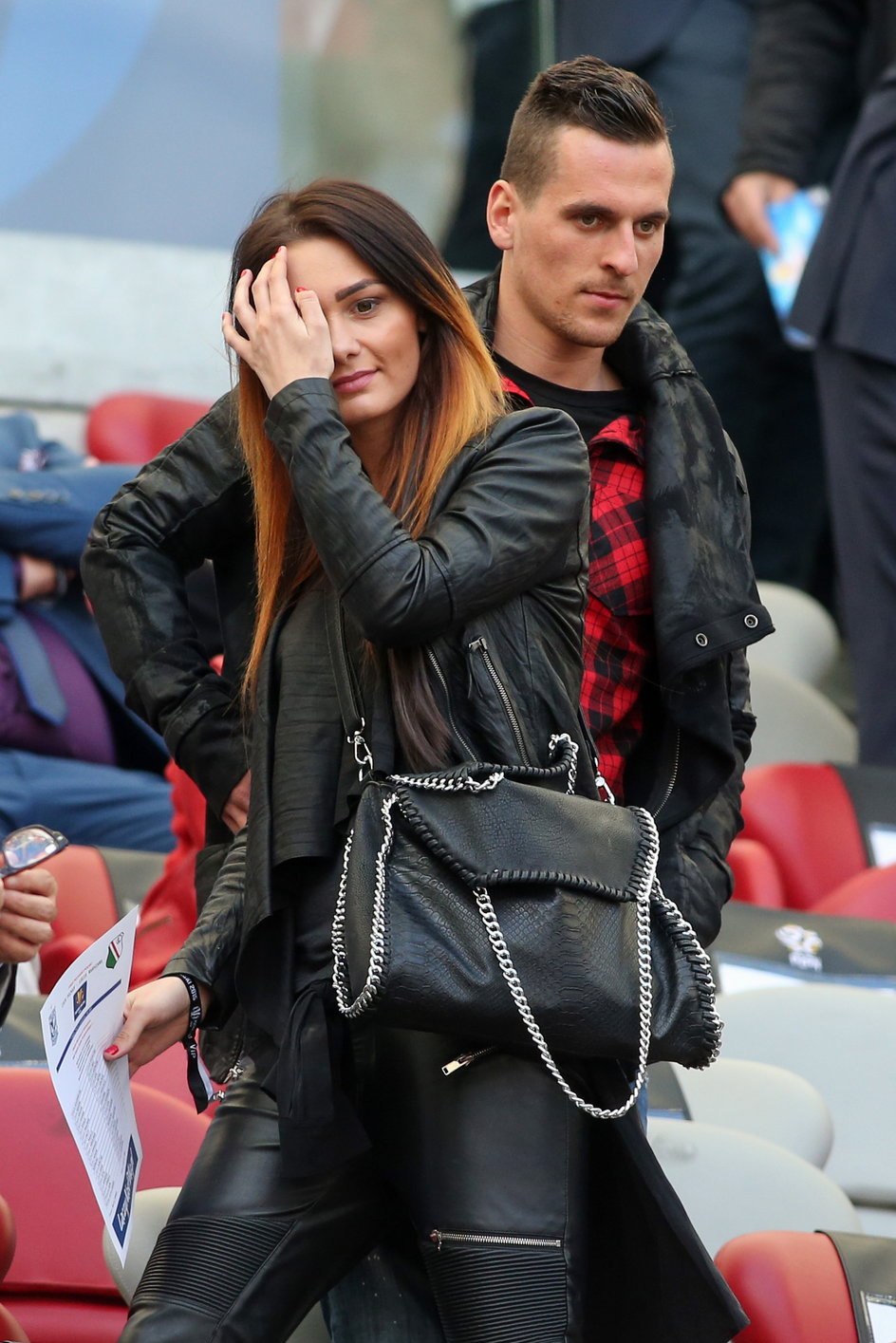 Jessica Ziolek y Arkadiusz Milik en 2015