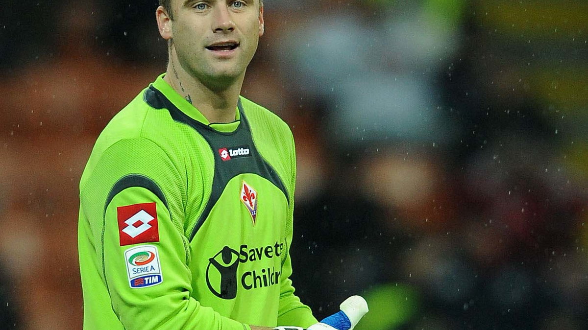 Artur Boruc (ACF Fiorentina) w meczu z AC Milan