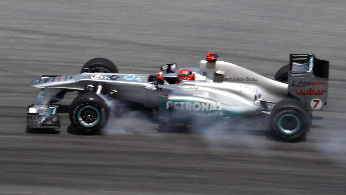 Michael Schumacher na torze Sepang