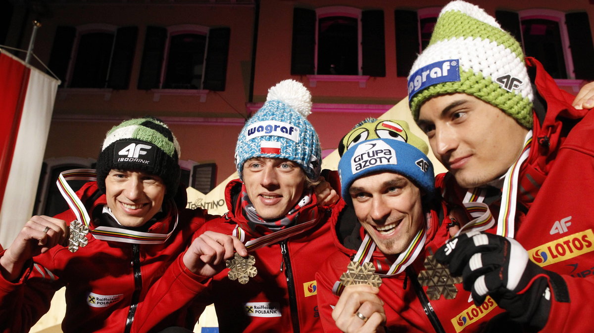 Kamil Stoch, Piotr Żyła, Dawid Kubacki i Maciej Kot 