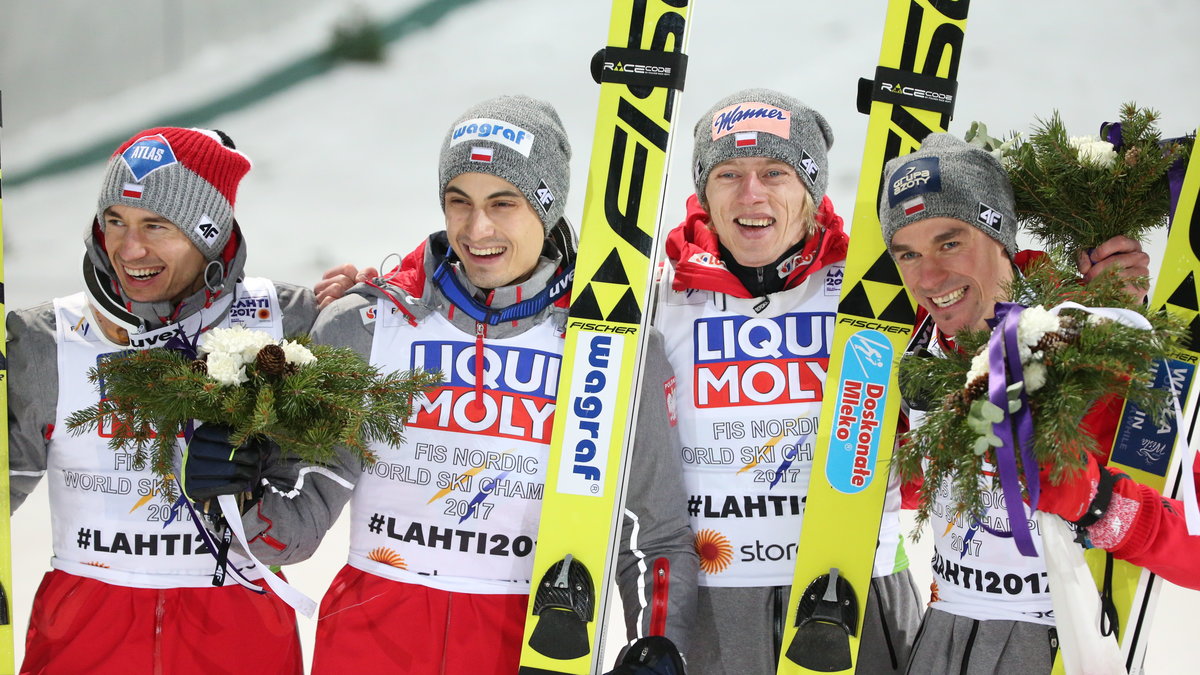 Od lewej: Kamil Stoch, Maciej Kot, Dawid Kubacki, Piotr Żyła