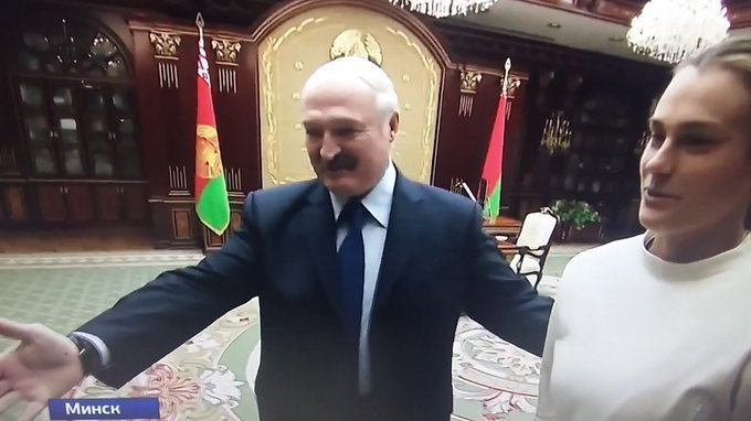 Aryna Sabalenka i prezydent Aleksandr Łukaszenka