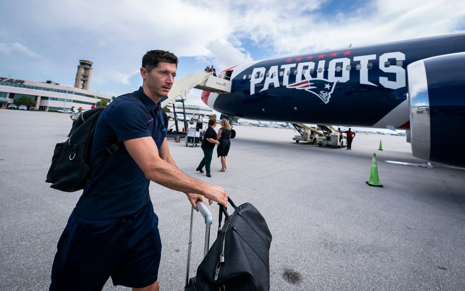 Robert Lewandowski podczas podróży do Las Vegas