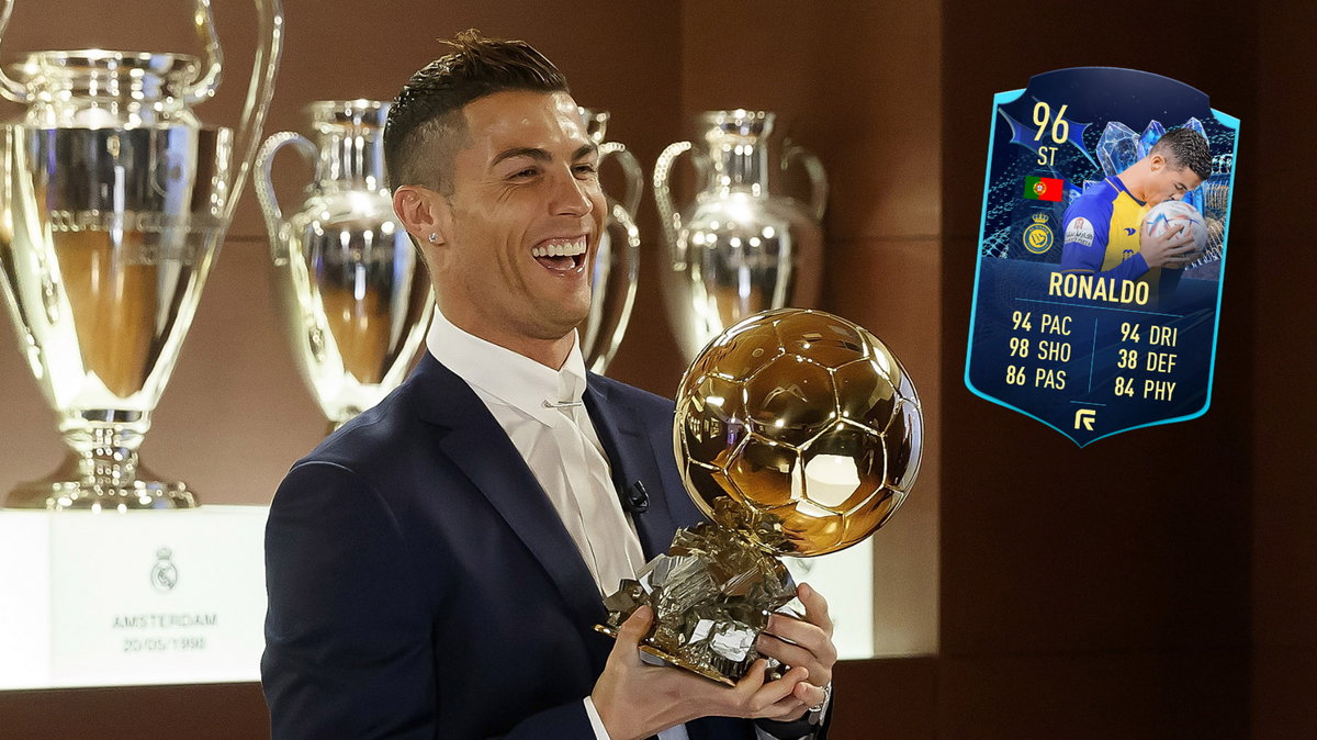 Cristiano Ronaldo odbierający Złotą Piłkę w 2016 r.