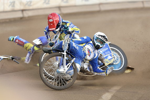 Nicki Pedersen, Jack Holder, Kenneth Bjerre - upadek