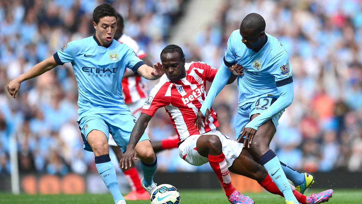 Samir Nasri, Yaya Toure, Manchester City, Victor Moses, Stoke City, Premier League