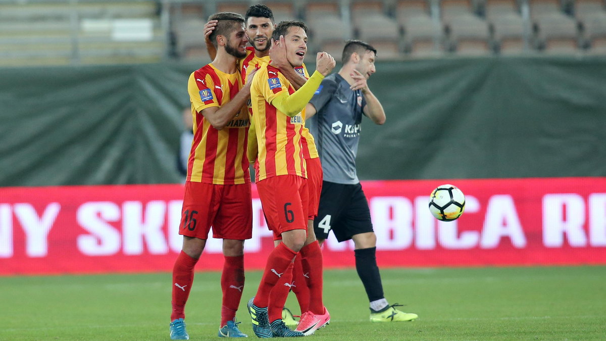 KGHM ZAGLEBIE LUBIN - KORONA KIELCE 1/4 FINALU PUCHAR POLSKI PILKA NOZNA