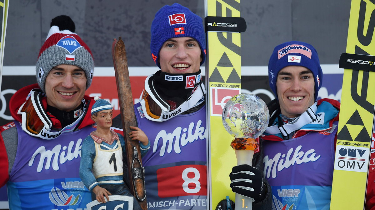 Od lewej: Kamil Stoch, Daniel-Andre Tande i Stefan Kraft