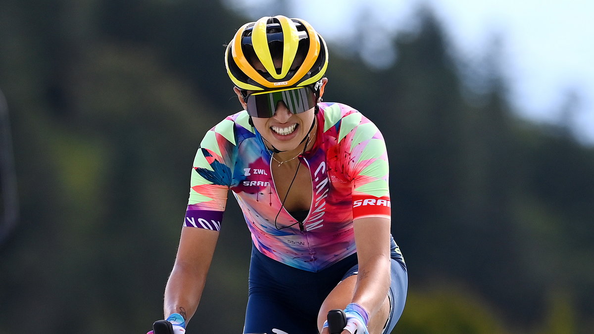 Katarzyna Niewiadoma na trasie Tour de France (31 lipca 2022 r.)