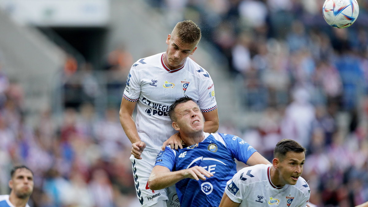 Aleksander Paluszek (Górnik Zabrze) i Mateusz Matras (Stal Mielec)